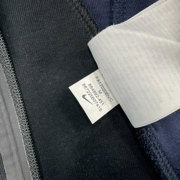 Nike Tech Fleece Men’s Half Zip Hoodie Navy Blue Kangaroo Pockets 884892-451 M - Picture 11 of 12